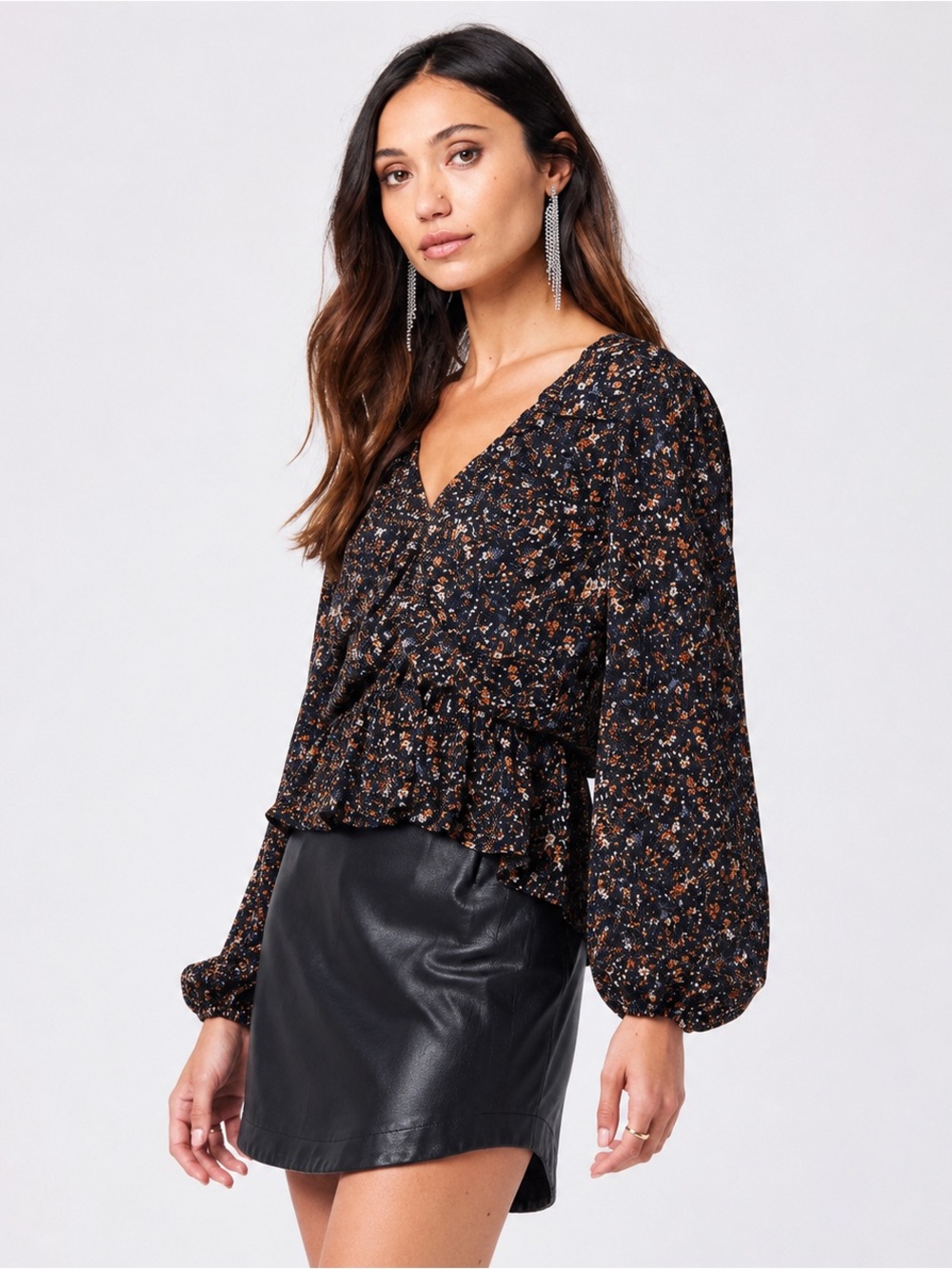 Saltwater Luxe NWT Haven Top Black Boho Chic Lightweight Blouse Women Size M